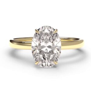 18K Yellow Gold 1.25ct Oval Diamond Solitaire Ring