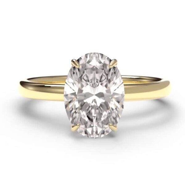 18K Yellow Gold 1.25ct Oval Diamond Solitaire Ring