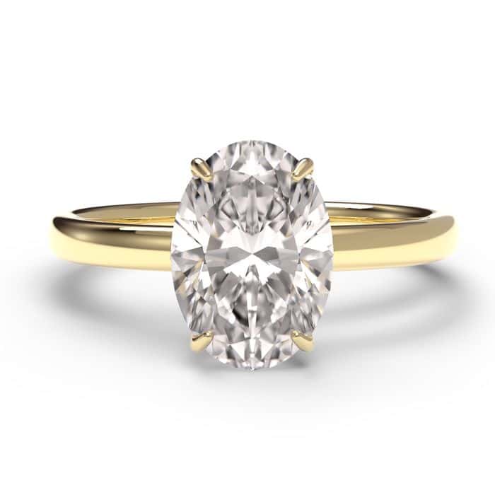 18K Yellow Gold 1.25ct Oval Diamond Solitaire Ring